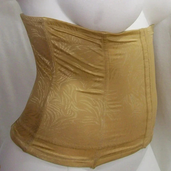 SMALL Maidenform 83067 Jacquard Satin Waist Cincher Nude - Picture 2 of 4